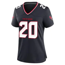 Houston Texans Women's Game Navy Team Jersey (20 Jimmie Ward)