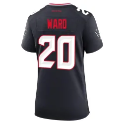 Houston Texans Women's Game Navy Team Jersey (20 Jimmie Ward)