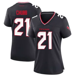 Houston Texans Women's Game Navy Team Jersey (21 Nick Chubb)