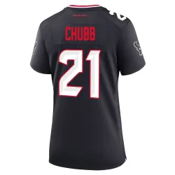 Houston Texans Women's Game Navy Team Jersey (21 Nick Chubb)