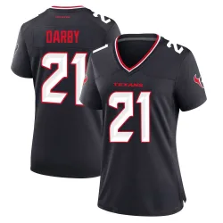 Houston Texans Women's Game Navy Team Jersey (21 Ronald Darby)