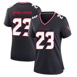 Houston Texans Women's Game Navy Team Jersey (23 C.J. Gardner-Johnson)