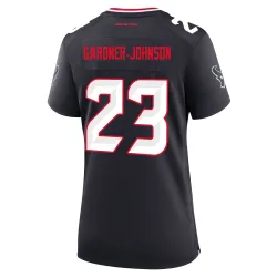 Houston Texans Women's Game Navy Team Jersey (23 C.J. Gardner-Johnson)