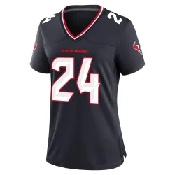 Houston Texans Women's Game Navy Team Jersey (24 Derek Stingley Jr.)
