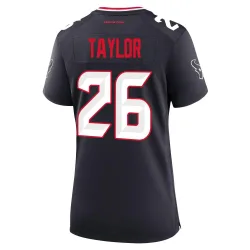Houston Texans Women's Game Navy Team Jersey (26 J.J. Taylor)