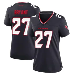 Houston Texans Women's Game Navy Team Jersey (27 Myles Bryant)
