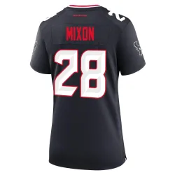 Houston Texans Women's Game Navy Team Jersey (28 Joe Mixon)