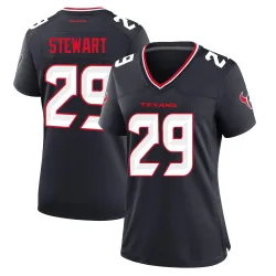 Houston Texans Women's Game Navy Team Jersey (29 M.J. Stewart)