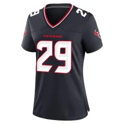 Houston Texans Women's Game Navy Team Jersey (29 M.J. Stewart)