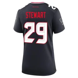Houston Texans Women's Game Navy Team Jersey (29 M.J. Stewart)