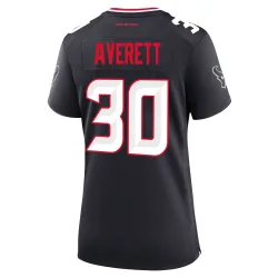 Houston Texans Women's Game Navy Team Jersey (30 Anthony Averett)