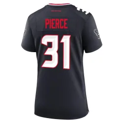 Houston Texans Women's Game Navy Team Jersey (31 Dameon Pierce)