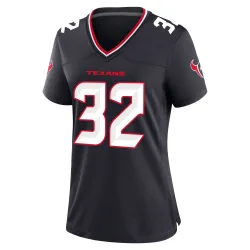 Houston Texans Women's Game Navy Team Jersey (32 Ka'dar Hollman)