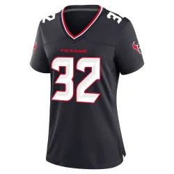 Houston Texans Women's Game Navy Team Jersey (32 Nick Niemann)