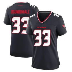 Houston Texans Women's Game Navy Team Jersey (33 Dare Ogunbowale)