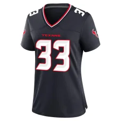 Houston Texans Women's Game Navy Team Jersey (33 Dare Ogunbowale)