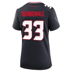 Houston Texans Women's Game Navy Team Jersey (33 Dare Ogunbowale)