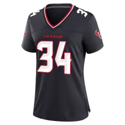 Houston Texans Women's Game Navy Team Jersey (34 Jaylen Reed)