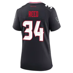 Houston Texans Women's Game Navy Team Jersey (34 Jaylen Reed)