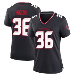 Houston Texans Women's Game Navy Team Jersey (36 Alijah Huzzie)