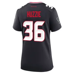 Houston Texans Women's Game Navy Team Jersey (36 Alijah Huzzie)