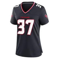 Houston Texans Women's Game Navy Team Jersey (37 D'Angelo Ross)