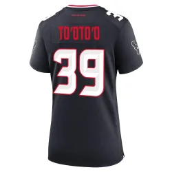 Houston Texans Women's Game Navy Team Jersey (39 Henry To'oTo'o)