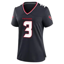 Houston Texans Women's Game Navy Team Jersey (3 Tank Dell)