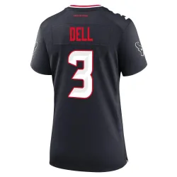 Houston Texans Women's Game Navy Team Jersey (3 Tank Dell)