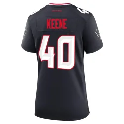 Houston Texans Women's Game Navy Team Jersey (40 Dalton Keene)
