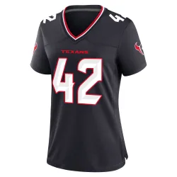 Houston Texans Women's Game Navy Team Jersey (42 Luke Lachey)