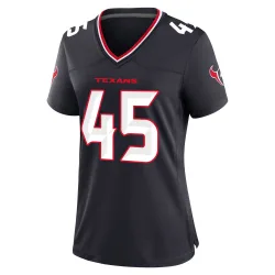 Houston Texans Women's Game Navy Team Jersey (45 E.J. Speed)
