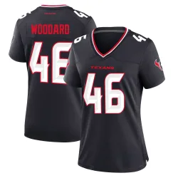 Houston Texans Women's Game Navy Team Jersey (46 Jackson Woodard)