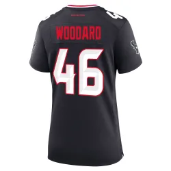 Houston Texans Women's Game Navy Team Jersey (46 Jackson Woodard)