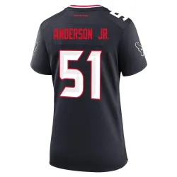 Houston Texans Women's Game Navy Team Jersey (51 Will Anderson Jr.)