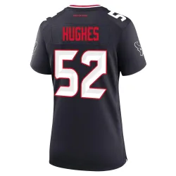 Houston Texans Women's Game Navy Team Jersey (52 Jerry Hughes)
