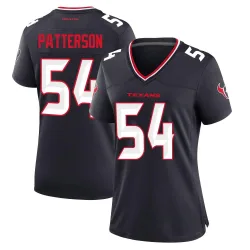 Houston Texans Women's Game Navy Team Jersey (54 Jarrett Patterson)