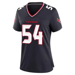 Houston Texans Women's Game Navy Team Jersey (54 Jarrett Patterson)