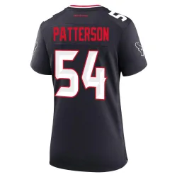 Houston Texans Women's Game Navy Team Jersey (54 Jarrett Patterson)