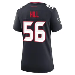 Houston Texans Women's Game Navy Team Jersey (56 Jamal Hill)