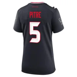 Houston Texans Women's Game Navy Team Jersey (5 Jalen Pitre)