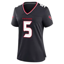 Houston Texans Women's Game Navy Team Jersey (5 Kearis Jackson)
