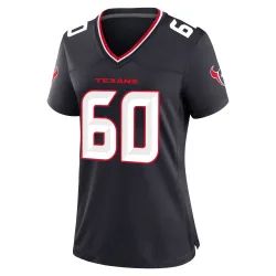 Houston Texans Women's Game Navy Team Jersey (60 Jake Andrews)