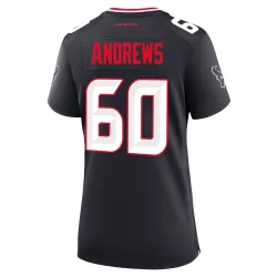 Houston Texans Women's Game Navy Team Jersey (60 Jake Andrews)