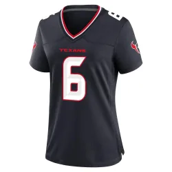 Houston Texans Women's Game Navy Team Jersey (6 Tommy Townsend)