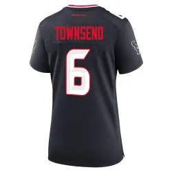 Houston Texans Women's Game Navy Team Jersey (6 Tommy Townsend)