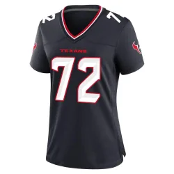 Houston Texans Women's Game Navy Team Jersey (72 Dylan Deatherage)