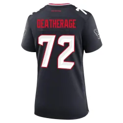 Houston Texans Women's Game Navy Team Jersey (72 Dylan Deatherage)