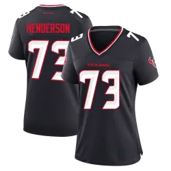 Houston Texans Women's Game Navy Team Jersey (73 LaDarius Henderson)