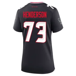 Houston Texans Women's Game Navy Team Jersey (73 LaDarius Henderson)
